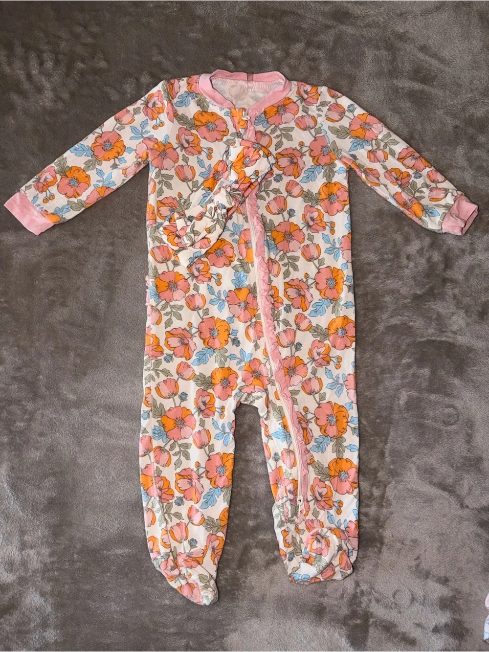 Milkberry floral footie 3-6M